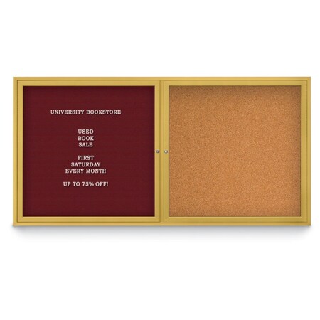 United Visual Products Corkboard, Pearl/Satin, 72"x48" UV408PLUS-SATIN-PEARL